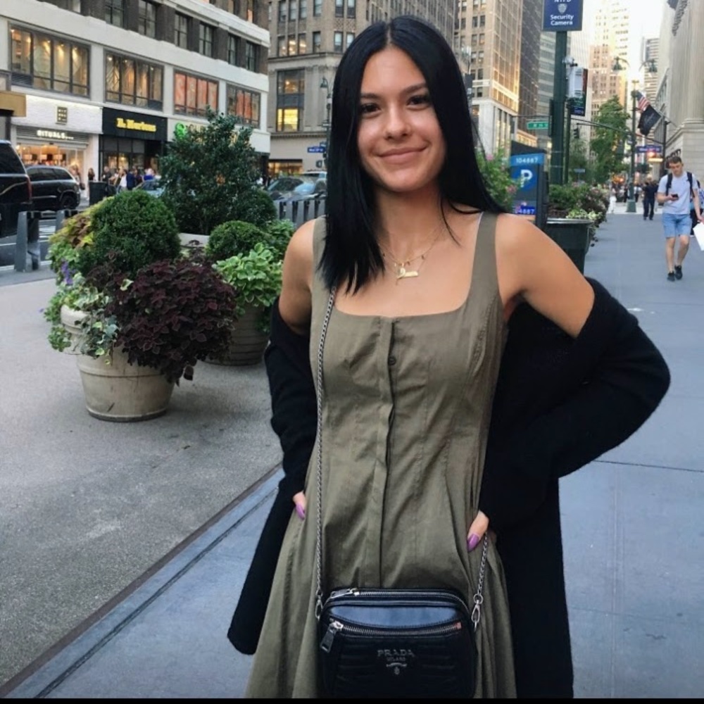 Theory green dress